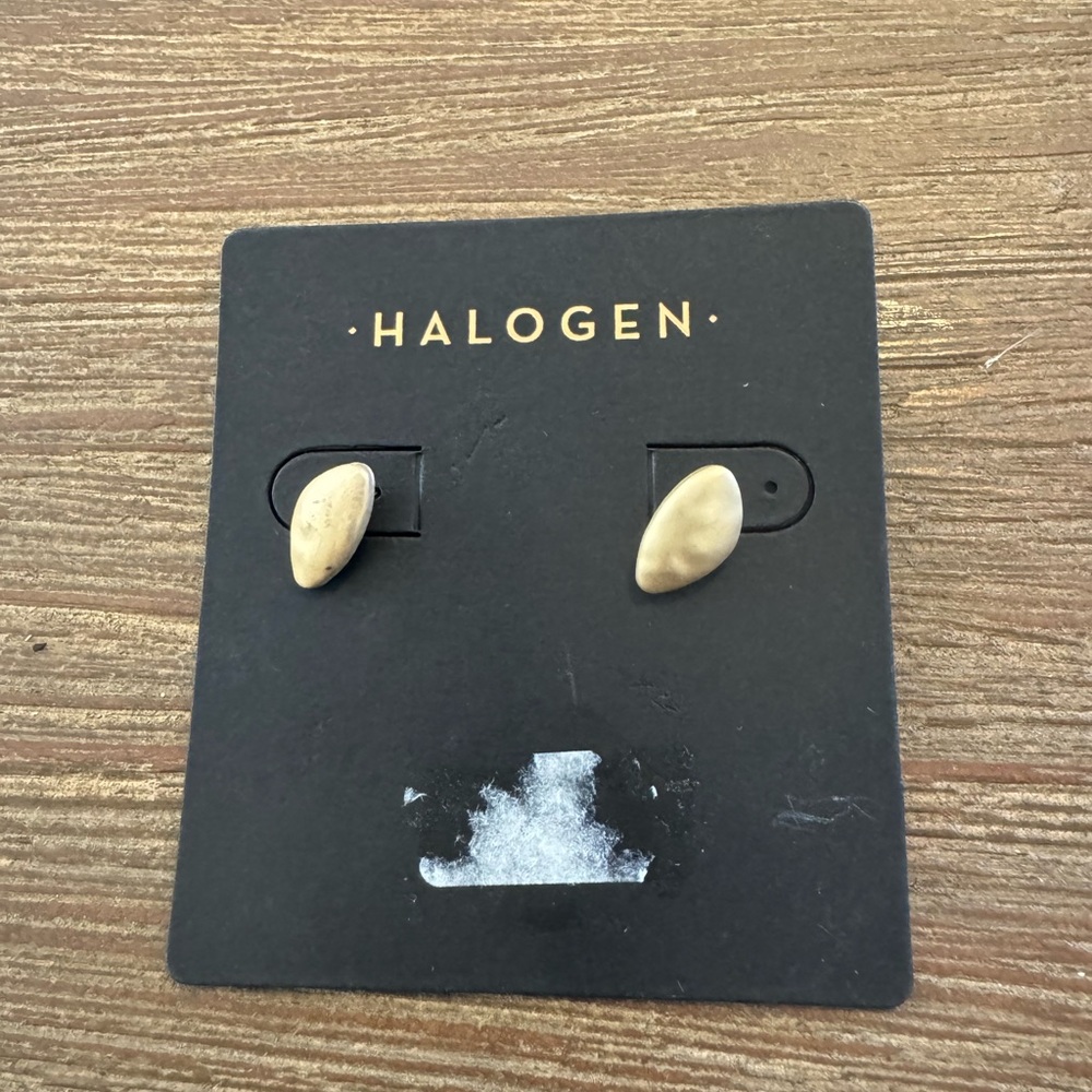 Halogen Cream Stud Earrings